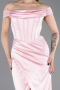 Puder Abendkleid Satin Lang ABU5976