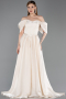 Standesamtkleid Lang Beige ABU6191