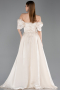 Standesamtkleid Lang Beige ABU6191