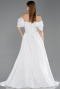 Standesamtkleid Lang Weiß ABU6191