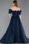 Standesamtkleid Lang Marineblau ABU6191