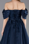 Standesamtkleid Lang Marineblau ABU6191