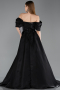 Standesamtkleid Lang Schwarz ABU6191