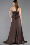 Standesamtkleid Lang Satin Braun ABU6193