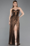 Abschlusskleid Lang Braun ABU6196