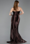 Braun Abschlusskleid Lang ABU5022