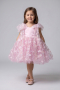 Abendkleid für Kinder Kurz Puder ABK2629