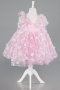 Abendkleid für Kinder Kurz Puder ABK2629