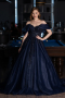 Marineblau Designer Abendkleid Lang ABU3600