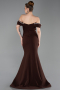 Abendkleid in Übergröße Lang Braun ABU6199