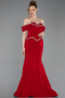 Abendkleid in Übergröße Lang Rot ABU6199