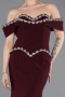 Abendkleid in Übergröße Lang Kirschrot ABU6199
