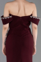 Abendkleid in Übergröße Lang Kirschrot ABU6199