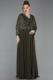 Khaki Kleider İn Großen Größen Chiffon Lang ABU5859