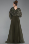 Khaki Kleider İn Großen Größen Chiffon Lang ABU5859