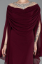 Kirschrot Abendkleid İn Übergröße Chiffon Lang ABU6068