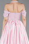 Puder Standesamtkleid Satin Lang ABU5995