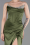 Abendkleid Lang Satin Khaki ABU6200