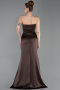Abendkleid Lang Satin Braun ABU6200