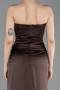Abendkleid Lang Satin Braun ABU6200