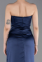 Abendkleid Lang Satin Marineblau ABU6200