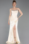 Abendkleid Lang Satin Gelb ABU6200