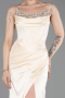 Abendkleid Lang Satin Gelb ABU6200
