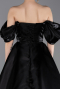 Abendkleid Lang Satin Schwarz ABU6201