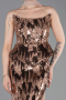 Abendkleid Lang Schuppig Kupfer ABU6202