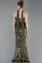 Abendkleid Lang Schuppig Khaki ABU6202
