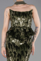 Abendkleid Lang Schuppig Khaki ABU6202