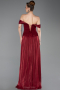 Abendkleid Lang Chiffon Weinrot ABU6203