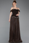 Abendkleid Lang Chiffon Braun ABU6203