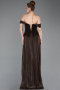 Abendkleid Lang Chiffon Braun ABU6203