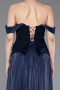 Abendkleid Lang Chiffon Marineblau ABU6203