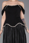 Abendkleid Lang Chiffon Schwarz ABU6203