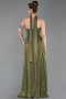Khaki Abschlusskleid Chiffon Lang ABU5957