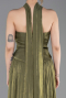 Khaki Abschlusskleid Chiffon Lang ABU5957