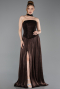 Braun Abschlusskleid Chiffon Lang ABU5957