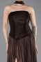 Braun Abschlusskleid Chiffon Lang ABU5957