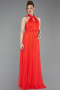 Zinnoberrot Abschlusskleid Lang ABU3252