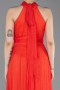 Zinnoberrot Abschlusskleid Lang ABU3252