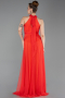 Zinnoberrot Abschlusskleid Lang ABU3252