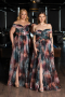 Abendkleid in Übergröße Lang Zwiebelschale ABU5263