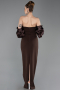 Abendkleid Lang Braun ABU6204