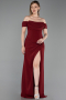 Abschlusskleid Lang Weinrot ABU6216
