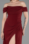 Abschlusskleid Lang Weinrot ABU6216