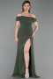Abschlusskleid Lang Khaki ABU6216