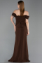 Abschlusskleid In Übergröße Lang Braun ABU6246