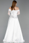 Standesamtkleid Lang Weiß ABU6219